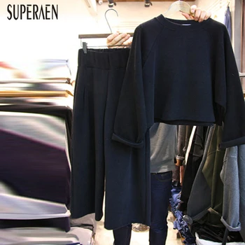 SuperAen Fashion Casual Women's Sets 2020 New Spring and Autumn Hoody Long-sleeved Sweatshirts Cotton Wide-leg Pants Two Pieces
SuperAen Fashion Casual Women's Sets 2020 New Spring and Autumn Hoody Long-sleeved Sweatshirts Cotton Wide-leg Pants Two Pieces