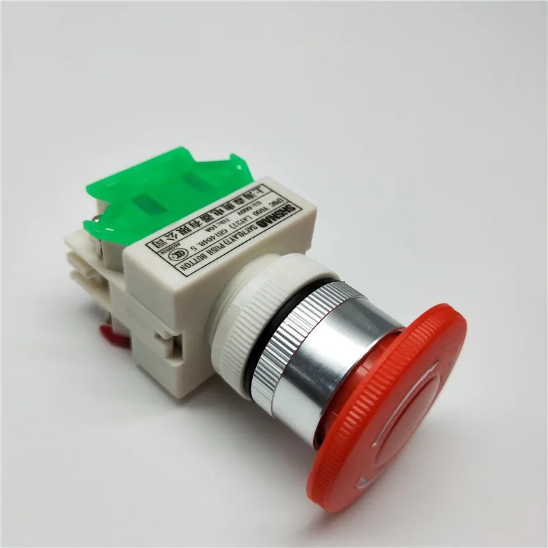 1PCS Plastic Shell Red Sign Push Button Switch DPST Mushroom Emergency Stop Button AC 660V 10A NO+NC LAY37-11ZS
1PCS Plastic Shell Red Sign Push Button Switch DPST Mushroom Emergency Stop Button AC 660V 10A NO+NC LAY37-11ZS