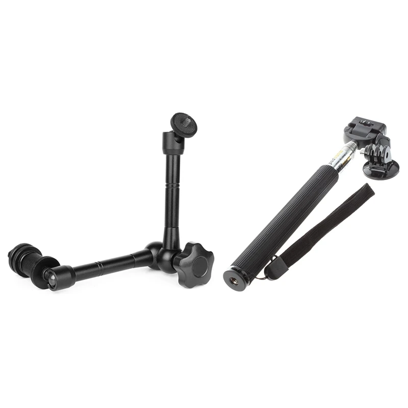 1pcs Extensible Hand Self Monopod with Tripod Mount & 1pcs 11 Inch Articulating Arm Friction with Hot Shoe Mount
1pcs Extensible Hand Self Monopod with Tripod Mount & 1pcs 11 Inch Articulating Arm Friction with Hot Shoe Mount