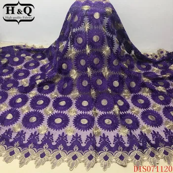 H&Q purple nigerian guipure lace milk fiber fabric embroidery with stones french lace african water soluble fabric 5 yards/piece 
H&Q purple nigerian guipure lace milk fiber fabric embroidery with stones french lace african water soluble fabric 5 yards/piece