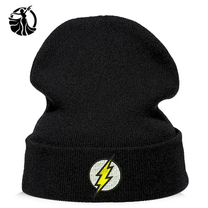 

Beanie Hat Skullie Cap Slouchy Winter Embroidery Cool Punk Men Women Teen Street Dance Funny Personalized Lightning Csutomized