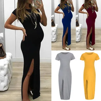 Round Neck Sexy Split Long Sleeve Maternity Women's Dresses Round Neck Short Sleeve Split Maternity Dress 
Round Neck Sexy Split Long Sleeve Maternity Women's Dresses Round Neck Short Sleeve Split Maternity Dress