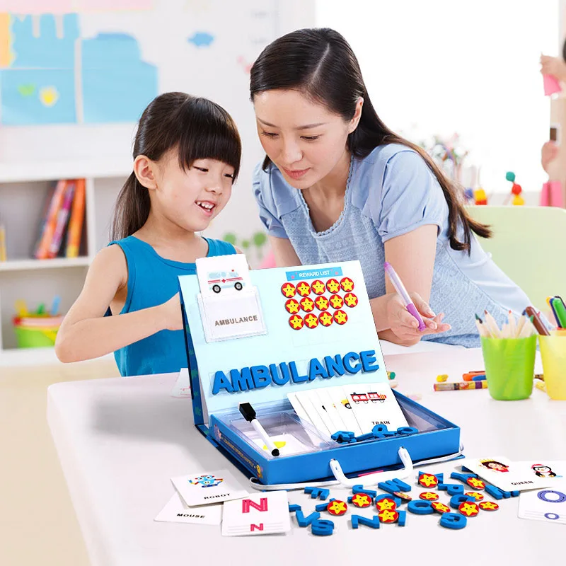 Cartoon Learning English Words Puzzles Magnetic Alphabet Letters Game Drawing Board Learning Educational Toys For Kids Gift
Cartoon Learning English Words Puzzles Magnetic Alphabet Letters Game Drawing Board Learning Educational Toys For Kids Gift