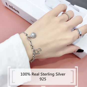 100% Real Sterling Silver Bracelet for Girls Elephant Bransoletki Damskie Korean Dongdaemun Handmade Jewelry серебро 925 пробы
100% Real Sterling Silver Bracelet for Girls Elephant Bransoletki Damskie Korean Dongdaemun Handmade Jewelry серебро 925 пробы