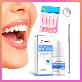 PUTIMI Gel Teeth Whitening Essence Oral Hygiene Effective Dental Care Removes Plaque Stains Gel Teeth Whitener Cleaning Serum
PUTIMI Gel Teeth Whitening Essence Oral Hygiene Effective Dental Care Removes Plaque Stains Gel Teeth Whitener Cleaning Serum