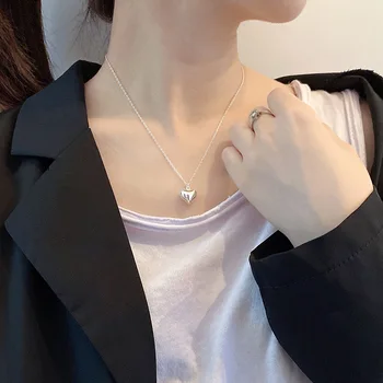 Japanese and Korean Style New Style 925 Sterling Love Necklace Female Normcore Style Non-mainstream Design Heart Shape Choker So
Japanese and Korean Style New Style 925 Sterling Love Necklace Female Normcore Style Non-mainstream Design Heart Shape Choker So