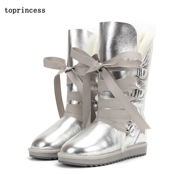 ZX16 TOPRINCESS Fully Fur Lined Interior Snow Boots For Women 100% Genuine Women's Mid Calf Leather Short Fashion Bow Snow Boots
ZX16 TOPRINCESS Fully Fur Lined Interior Snow Boots For Women 100% Genuine Women's Mid Calf Leather Short Fashion Bow Snow Boots