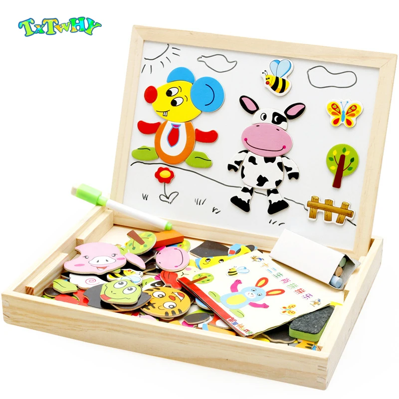 100pcs Baby toy Farm Jungle Animal Wooden Magnetic Puzzle Figure Educational Wooden Toy for Children Gift
100pcs Baby toy Farm Jungle Animal Wooden Magnetic Puzzle Figure Educational Wooden Toy for Children Gift