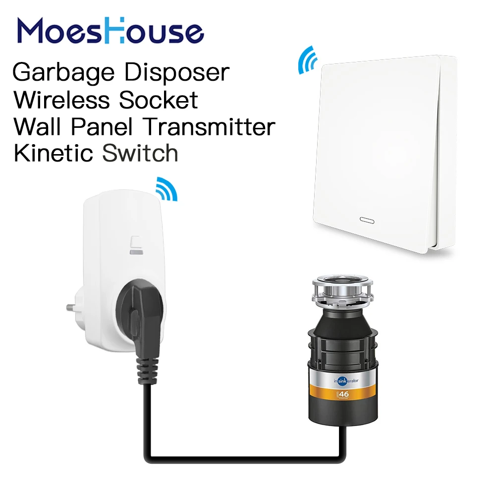 Food Residues Garbage Disposal Wireless Socket Self-powered Transmitter Switch Remote Control EU Korea Plug 1HP
Food Residues Garbage Disposal Wireless Socket Self-powered Transmitter Switch Remote Control EU Korea Plug 1HP