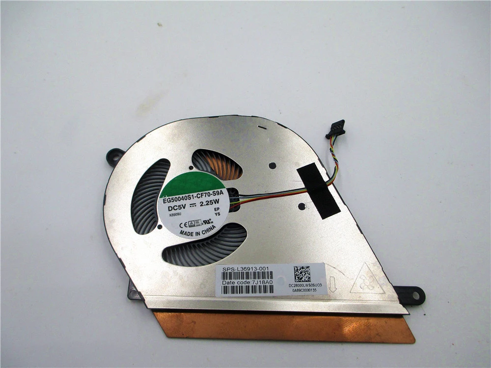 Поклонник бренда для HP Chromebook x360 14-DA G1 TPN-C138 L36913-001 SUNON EG50040S1-CF70-S9A DC28000LWS0 
Поклонник бренда для HP Chromebook x360 14-DA G1 TPN-C138 L36913-001 SUNON EG50040S1-CF70-S9A DC28000LWS0