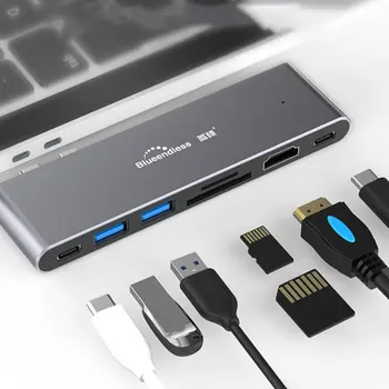 7-In-1 USB Type-C Adapter Type-C HDMI Converter Secure Digital TF Card Reader Multifunction USB 3.0 Hub For MacBook Pro
7-In-1 USB Type-C Adapter Type-C HDMI Converter Secure Digital TF Card Reader Multifunction USB 3.0 Hub For MacBook Pro