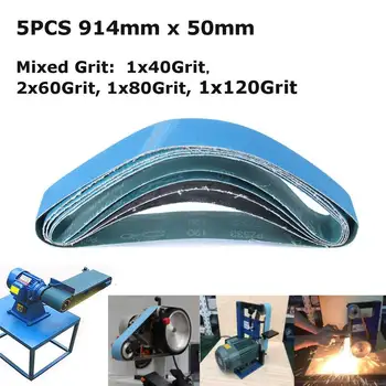 5pcs 914x50/100mm Mixed Grit Linishing Sanding Belts Zirconia Abrasive Belts 40/60/80/120 Grit Sanding Polishing Abrasive Belt
5pcs 914x50/100mm Mixed Grit Linishing Sanding Belts Zirconia Abrasive Belts 40/60/80/120 Grit Sanding Polishing Abrasive Belt