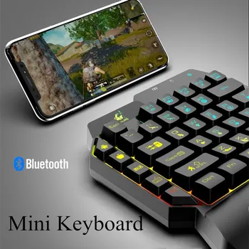 Bluetooth Keyboard cellphone gaming One-Handed Mechanical Feel Gaming Keyboard 39 Keys Colorful LED Computer General Mini Keypad
Bluetooth Keyboard cellphone gaming One-Handed Mechanical Feel Gaming Keyboard 39 Keys Colorful LED Computer General Mini Keypad