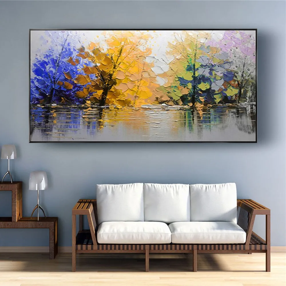 Hand-Painted Large Paintings Decor Living Room Abstract Knife Tree Flower Oil Painting On Canvas Color Wall Art Picture For Home
Hand-Painted Large Paintings Decor Living Room Abstract Knife Tree Flower Oil Painting On Canvas Color Wall Art Picture For Home