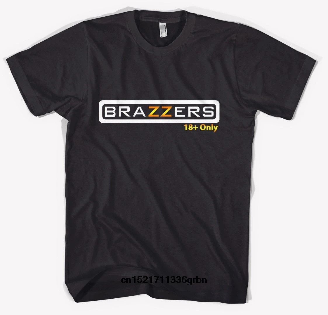 Мужская футболка с логотипом Brazzer Новая повседневная забавная коротким рукавом