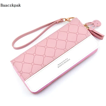 Wallet Clutch Women Long Wallet Zipper Wallet Tassels Hit Color Embossed Large Capacity Wallet
Wallet Clutch Women Long Wallet Zipper Wallet Tassels Hit Color Embossed Large Capacity Wallet
