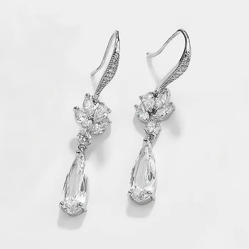 ZAKOL White Color Water Drop Shape Zircon Crystal Pendant Hook Earrings For Bridal Women Wedding Jewelry FSEP2413 
ZAKOL White Color Water Drop Shape Zircon Crystal Pendant Hook Earrings For Bridal Women Wedding Jewelry FSEP2413