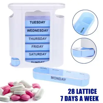 7 Day Pill Box Weekly Pill Organizer Medicine Box Pill Dispenser Tablet Pill Container Pill Cases Splitters for Travel Home
7 Day Pill Box Weekly Pill Organizer Medicine Box Pill Dispenser Tablet Pill Container Pill Cases Splitters for Travel Home