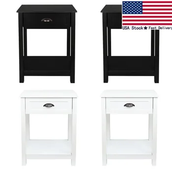 Set OF 2 Nightstand End Table Bedroom Storage Wood Side Bedside White W/2 Drawer
Set OF 2 Nightstand End Table Bedroom Storage Wood Side Bedside White W/2 Drawer