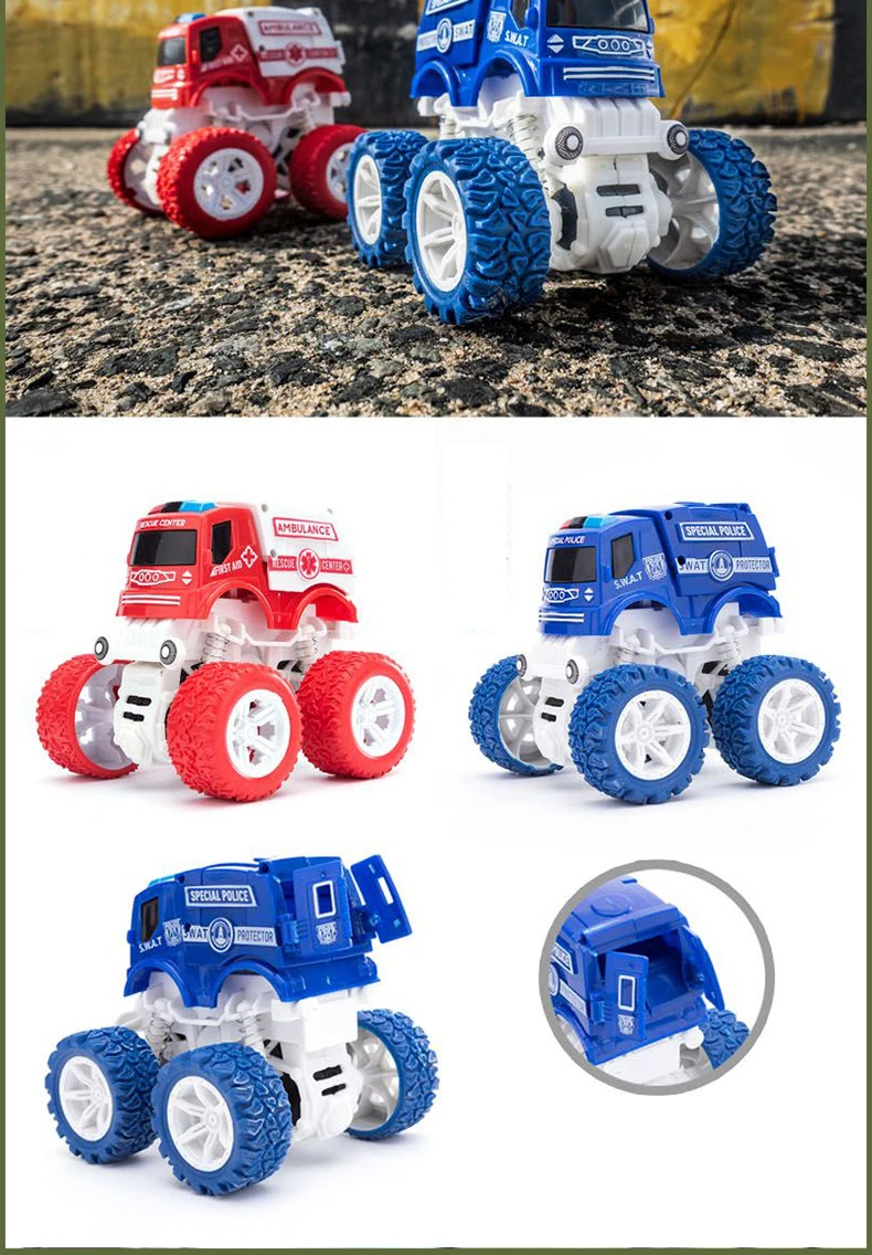 Inertia Four-Wheel Drive Off-Road Vehicle Toy Military Fire Truck Boys Cars Children Gift Hot Toys for Kids 2 to 4 Years Old 3