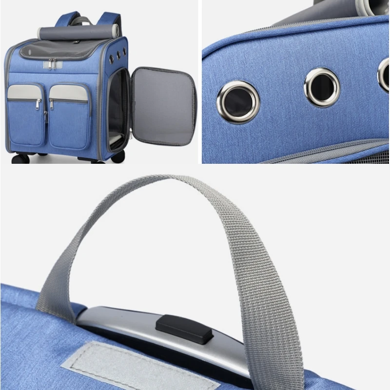 Carrier for Cat Small Dog Stroller Backpack Pet Transport Bag Trolley Cage Animal Transporter Travel House Suitcase with Window Carrier for Cat Small Dog Stroller Backpack Pet Transport Bag Trolley Cage Animal Transporter Travel House Suitcase with Window