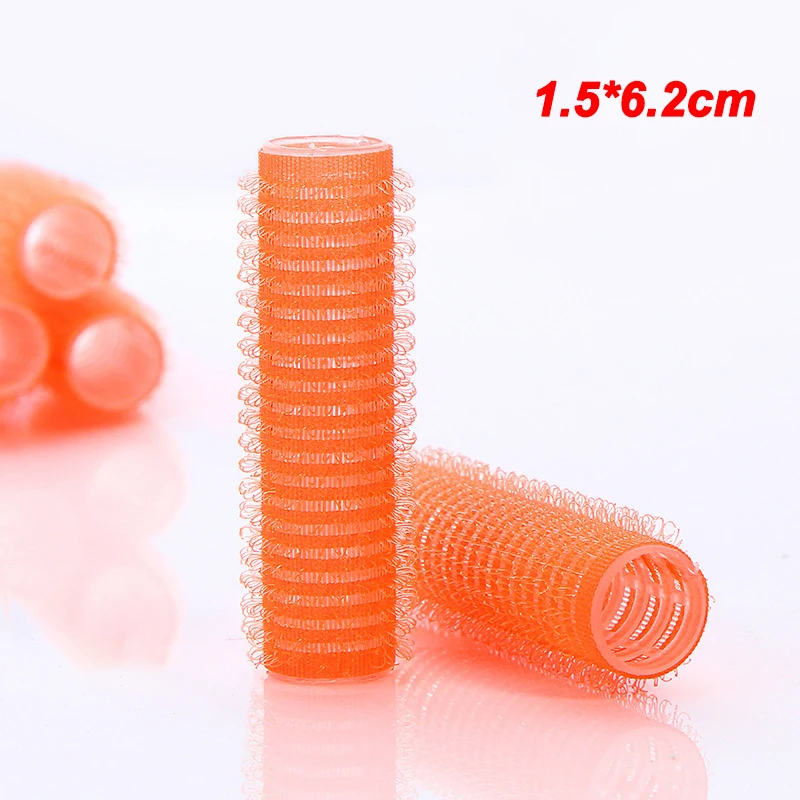 

12pcs/set 15mm Self Grip Holding Hair Rollers Hairdressing Curlers Sticky Cling Air Bang Rods Wave Fluffy Self-adhesive 1538