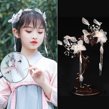 Chinese Style Headband Fairy Beauty Cloth Hairpin Children Hanfu Ancient Style Hair Accessories Girls Tassel Ancient Accessories
Chinese Style Headband Fairy Beauty Cloth Hairpin Children Hanfu Ancient Style Hair Accessories Girls Tassel Ancient Accessories