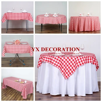 Nice Looking Checkered Gingham Polyester Table Cloth Overlay Round Rectangle Tablecloth For Banquet Wedding Event Decoration
Nice Looking Checkered Gingham Polyester Table Cloth Overlay Round Rectangle Tablecloth For Banquet Wedding Event Decoration