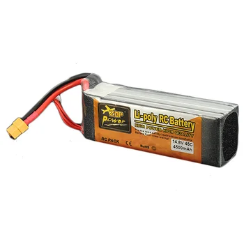

2PCS ZOP Power 14.8V 4500mAh 4S 45C Lipo Battery XT60 Plug For RC Quadcopter Airplane Helicopter Car