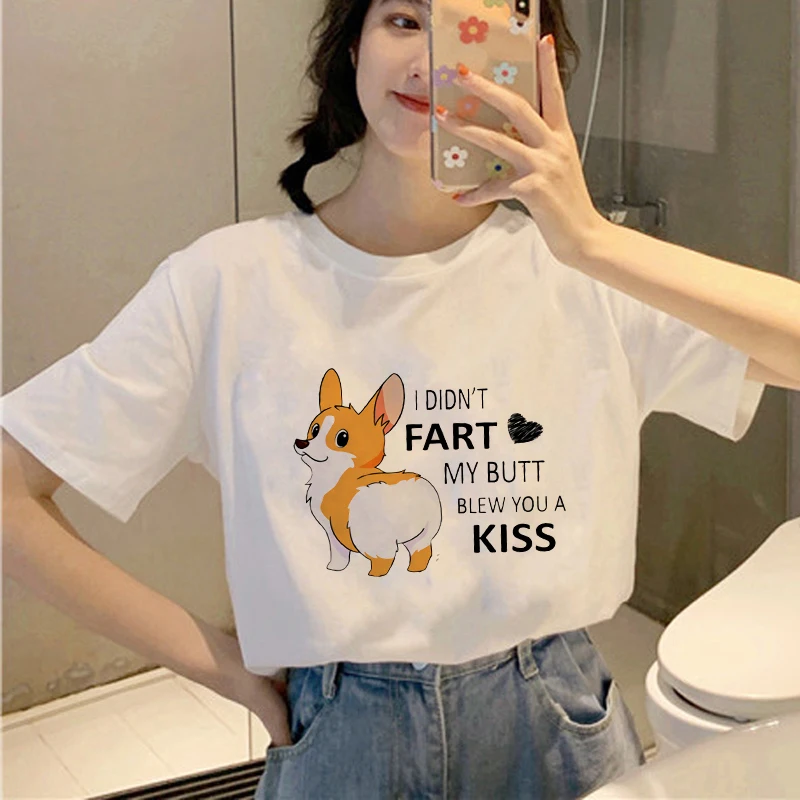 Showtly Puppy Corgi Buffs Women Tops Clothing T-Shirts I Didn't Fart My Butt Blew You A Kiss Streetwear Casual Short Sleeve
Showtly Puppy Corgi Buffs Women Tops Clothing T-Shirts I Didn't Fart My Butt Blew You A Kiss Streetwear Casual Short Sleeve