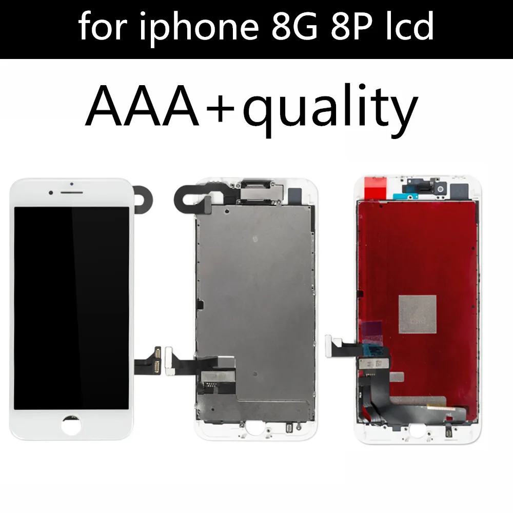 AAA Full Assembly LCD Display For iPhone 8G 8 Plus LCD Touch Screen Replacement Lens Front Pantalla Assembly With Front camera
AAA Full Assembly LCD Display For iPhone 8G 8 Plus LCD Touch Screen Replacement Lens Front Pantalla Assembly With Front camera