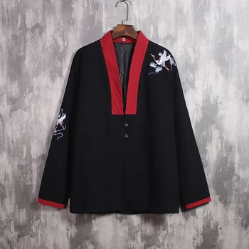 Men Kimono Cardigan 2020 Spring Mens Embroidered Cotton Linen Coats Jackets Male Vintage Open Stitch Retro Button Hanfu 
Men Kimono Cardigan 2020 Spring Mens Embroidered Cotton Linen Coats Jackets Male Vintage Open Stitch Retro Button Hanfu