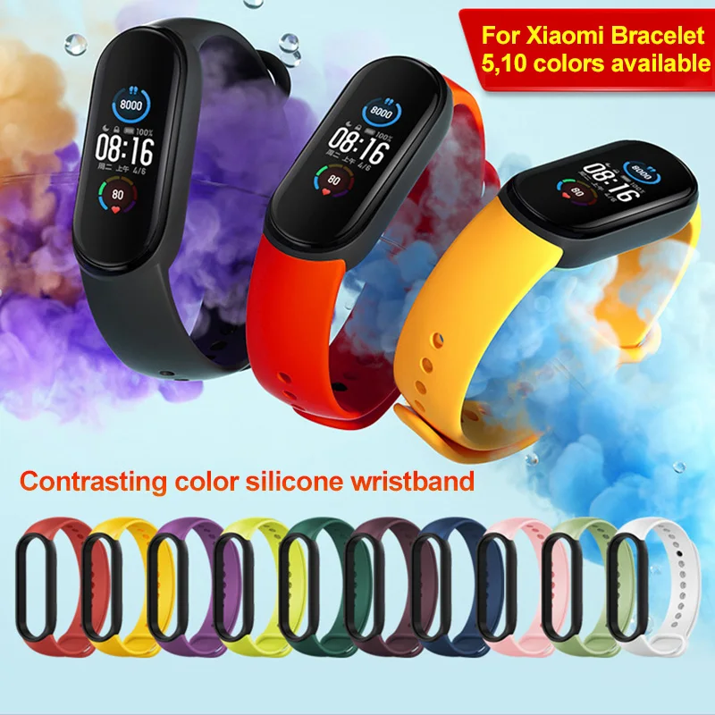 For Xiaomi Mi Band 5 Replacement Silicone TPU Watch Band Strap Contrasting Two Color Anti-sweat Porous Wirst Strap Watchband
For Xiaomi Mi Band 5 Replacement Silicone TPU Watch Band Strap Contrasting Two Color Anti-sweat Porous Wirst Strap Watchband