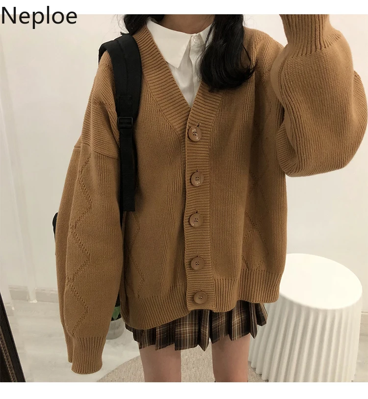 Neploe Korean Knitted Cardigans Sueter Mujer 2019 Single Button Sweater Coat Long Sleeve Causal Tops Oversize Knit Jacket 54344
Neploe Korean Knitted Cardigans Sueter Mujer 2019 Single Button Sweater Coat Long Sleeve Causal Tops Oversize Knit Jacket 54344