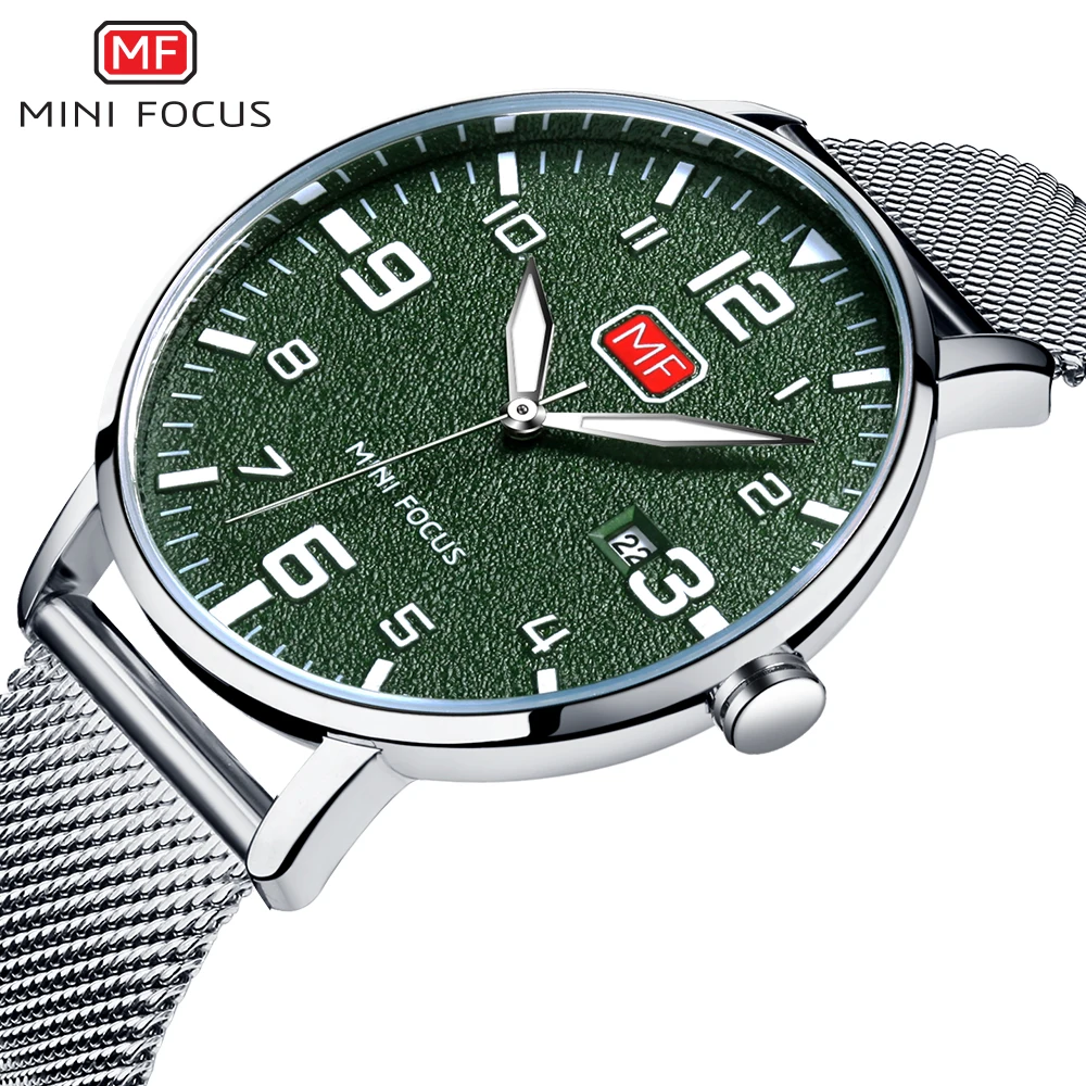 

MINIFOCUS Luxury Brand Men's Wristwatch Quartz Thin Dial Male Waterproof Mesh Strap Fashion Business Clock Relogio Masculino