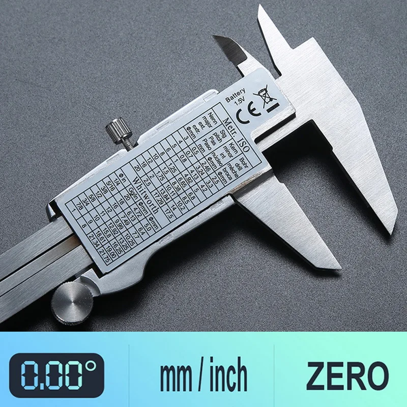 Digital Caliper Stainless Steel Electronic Digital Vernier Calipers 6 Inch 0-150mm Metal Micrometer Measuring Tool Caliper Gauge
Digital Caliper Stainless Steel Electronic Digital Vernier Calipers 6 Inch 0-150mm Metal Micrometer Measuring Tool Caliper Gauge