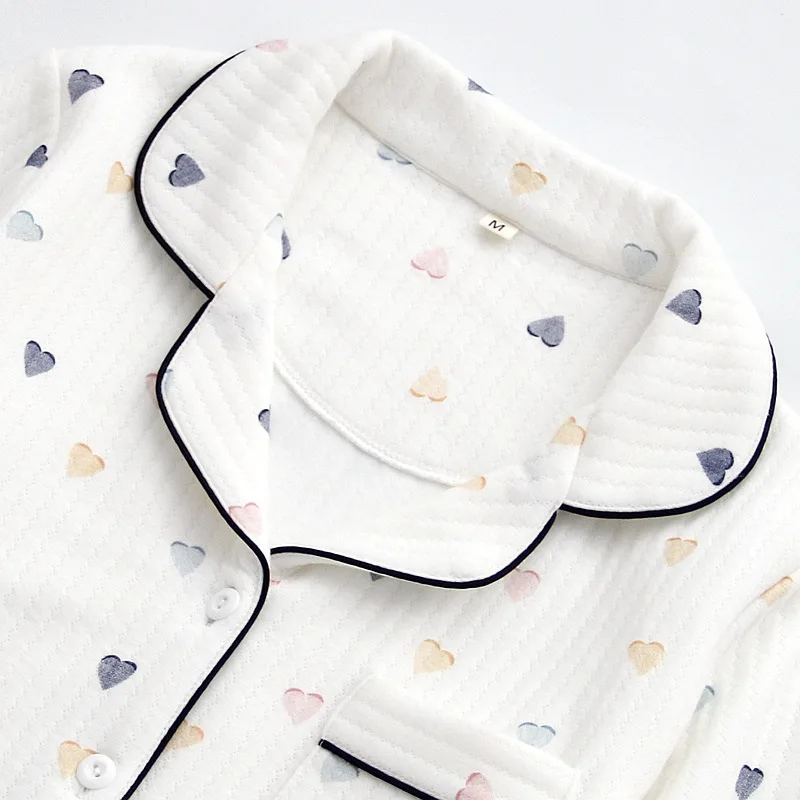 Japanese ladies pajamas set 2026 new autumn and winter air cotton layer thickening long-sleeved cute home clothes pure cotton Ha5f0374233c444609f8e8f677572f81ev