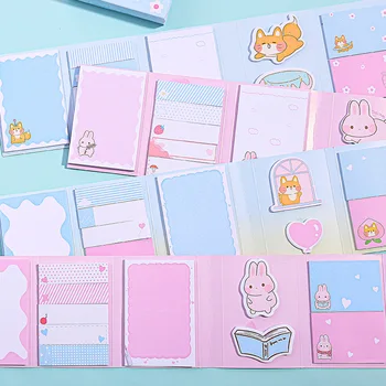 16 pcs/lot Rabbit Cat 6 Folding Memo Pad Cute N Times Sticky Notes Notepad Bookmark Stationery stickers Gift school supplies
16 pcs/lot Rabbit Cat 6 Folding Memo Pad Cute N Times Sticky Notes Notepad Bookmark Stationery stickers Gift school supplies