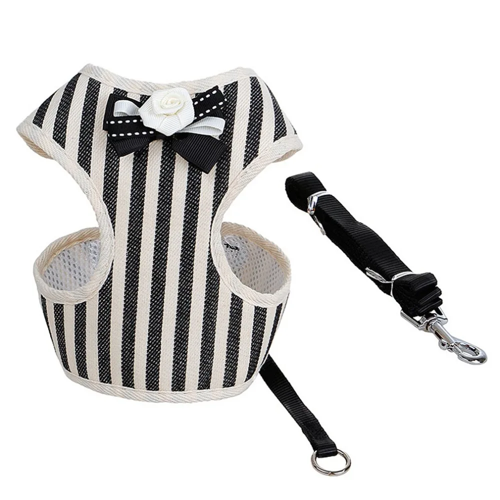 Vintage Stripe Pattern Breathable Dog Harness Bowknot Design Vest Harness for Dogs Collar Cat Pet Dog Chest Strap Leash
Vintage Stripe Pattern Breathable Dog Harness Bowknot Design Vest Harness for Dogs Collar Cat Pet Dog Chest Strap Leash