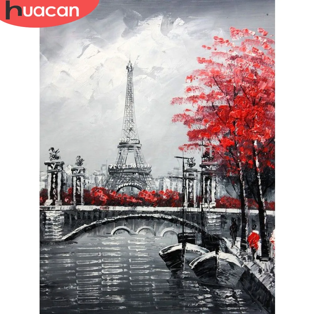 Huacan Diamond Painting Cross Stitch Scenery Full Round Diamond Embroidery Eiffel Tower Needlework Rhinestone Mosaic Crafts
Huacan Diamond Painting Cross Stitch Scenery Full Round Diamond Embroidery Eiffel Tower Needlework Rhinestone Mosaic Crafts