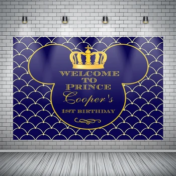 Custom Mickey Mouse Royal Blue Gold Crown Backdrops Polyester or Vinyl Cloth High Quality Computer Print Birthday Backdrops
Custom Mickey Mouse Royal Blue Gold Crown Backdrops Polyester or Vinyl Cloth High Quality Computer Print Birthday Backdrops