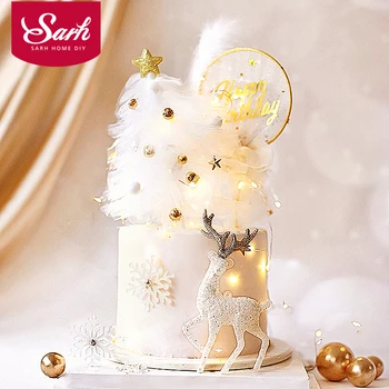 Crystal Elk Snowflake Cake Topper for Baby Shower Feather Hairball Birthday Party Decor Star Baking Supplies Dessert Love Gifts
Crystal Elk Snowflake Cake Topper for Baby Shower Feather Hairball Birthday Party Decor Star Baking Supplies Dessert Love Gifts