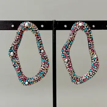 hyperbole style Multi Color Cubic Zirconia Rhinestone loop White Pearl Geometric Stud Earrings for Women jewelry
hyperbole style Multi Color Cubic Zirconia Rhinestone loop White Pearl Geometric Stud Earrings for Women jewelry
