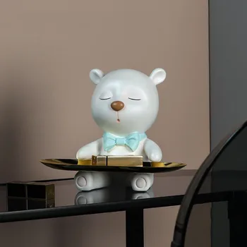 Nordic Resin Cartoon Bear Tray Sculpture Ornaments Living Room Entrance Key Candy Small Objects Storage Home Decor Accessories
Nordic Resin Cartoon Bear Tray Sculpture Ornaments Living Room Entrance Key Candy Small Objects Storage Home Decor Accessories