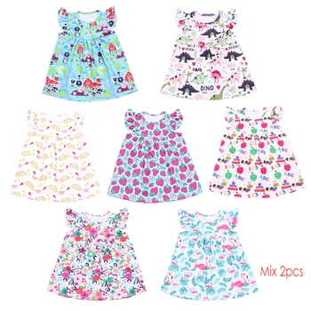 2pcs/lot Baby Girls Summer Shirts Floral Farm Dinosaur Fruits Printed Milk Silk Tops Girls Flutter Sleeve Shirts Girls Clothes
2pcs/lot Baby Girls Summer Shirts Floral Farm Dinosaur Fruits Printed Milk Silk Tops Girls Flutter Sleeve Shirts Girls Clothes
