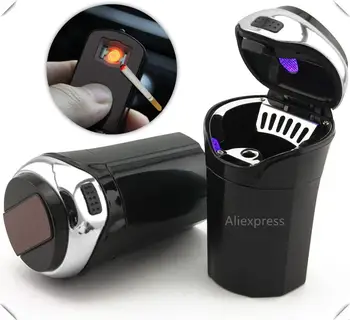 Car Ashtray Easy Clean Up Detachable Stainless Car Ashtray with Lid Blue Led Light and Removable Lighter for Most Car Cup Holder
Car Ashtray Easy Clean Up Detachable Stainless Car Ashtray with Lid Blue Led Light and Removable Lighter for Most Car Cup Holder