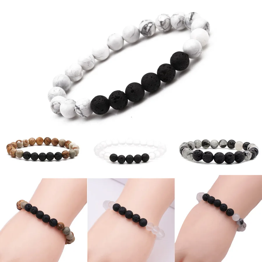 8mm Natural Stone Beads Chakras Stone AAA Lava Rock Diffuser Beaded Bracelet Elastic Yoga Bangle For Women Men Jewelry Charm
8mm Natural Stone Beads Chakras Stone AAA Lava Rock Diffuser Beaded Bracelet Elastic Yoga Bangle For Women Men Jewelry Charm