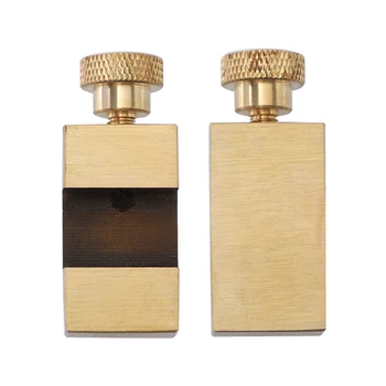 2pcs Steel Brass Ruler Limit Positioning Block Adjuster Woodworking Line Locator