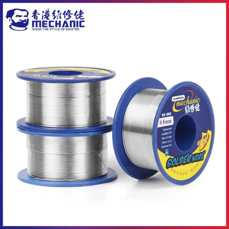 MECHANIC 60g 0.3/0.4/0.5/0.6/0.8/1.0/1.2mm 63/37 Rosin Core Tin Lead 183 Melt Solder Wire Welding Flux 1.0-3.0% Iron Cable Reel
MECHANIC 60g 0.3/0.4/0.5/0.6/0.8/1.0/1.2mm 63/37 Rosin Core Tin Lead 183 Melt Solder Wire Welding Flux 1.0-3.0% Iron Cable Reel