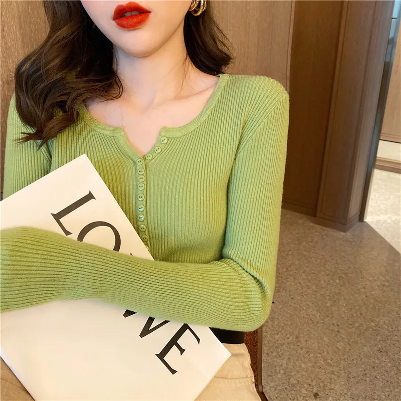 2020 New Fashion V-Neck Cute Sweaters Autumn Hot Pink Green Cardigan Womans Fall Sweaters Slim Button Sweater Black Knitted Top
2020 New Fashion V-Neck Cute Sweaters Autumn Hot Pink Green Cardigan Womans Fall Sweaters Slim Button Sweater Black Knitted Top